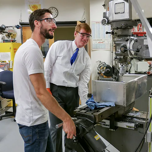 students researching in a lab